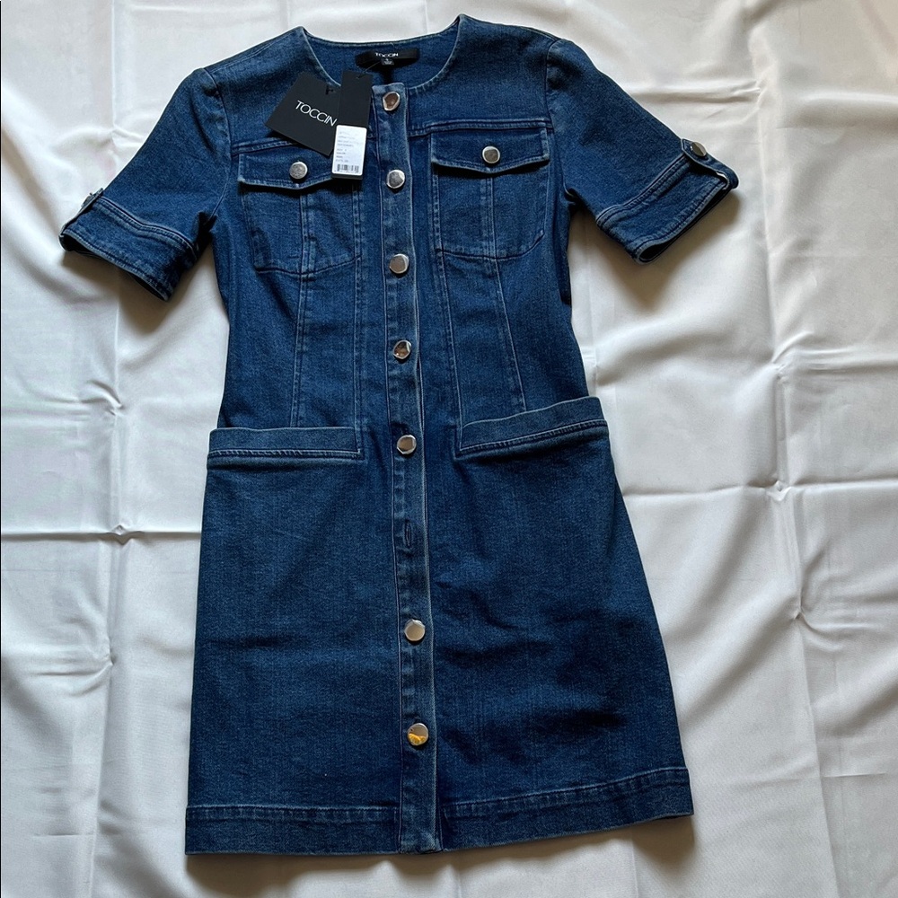 Denim Button-Down Dress